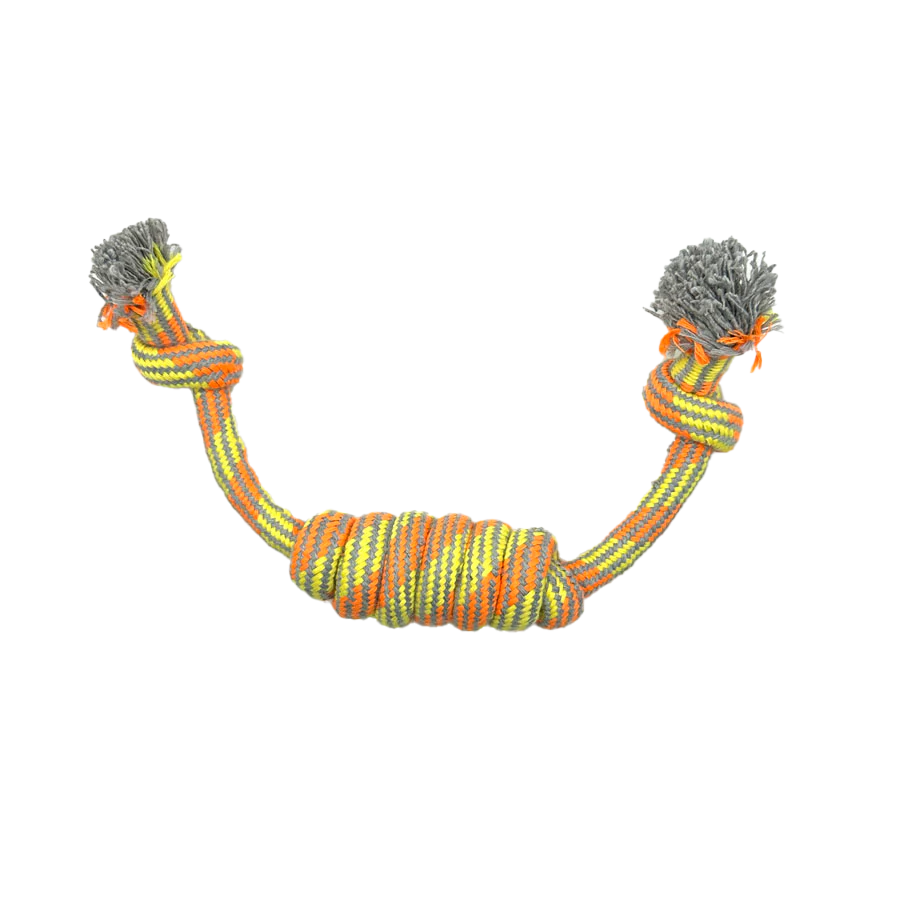 Tug Rope Dog Toy - Orange / Yellow