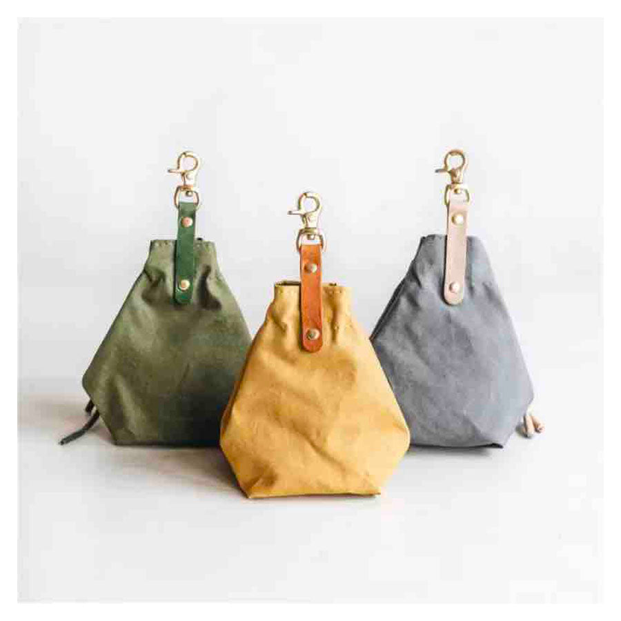 Portable Canvas Dog Treat Pouch with Waist Clip Teddys