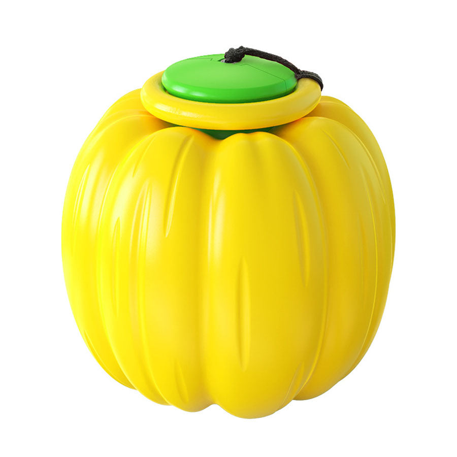 Excite, Throw, and Chase Retractible Pumpkin Dog Chew Toy