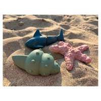Shark themed flexible dog chew toy