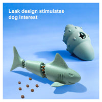 Shark themed flexible dog chew toy