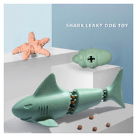 Shark themed flexible dog chew toy