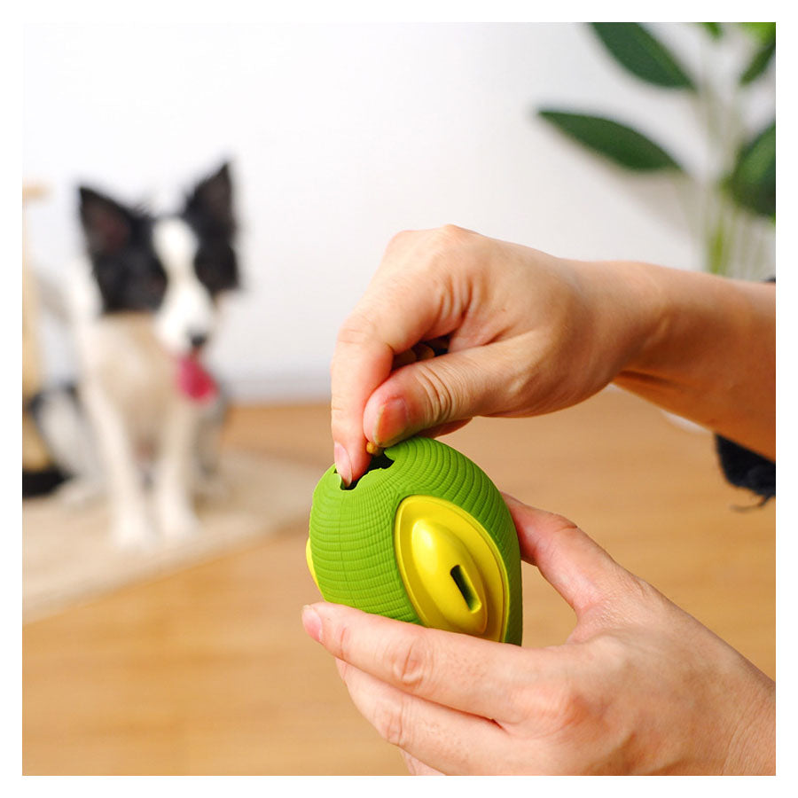 Durable Treat Dispensing Avocado Dog Toy