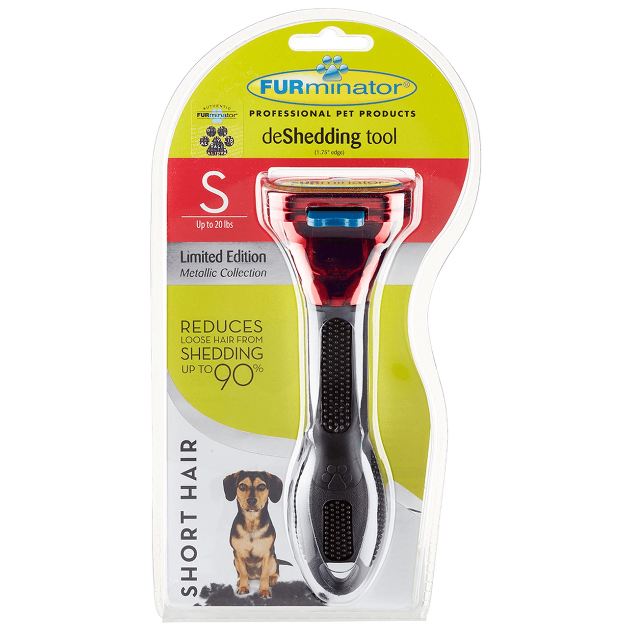 Furminator - Metallic Red - Dog Small Short Hair