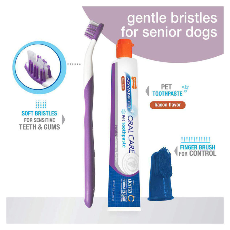 Advanced Oral Care Senior Dog Dental Kit | Nylabone