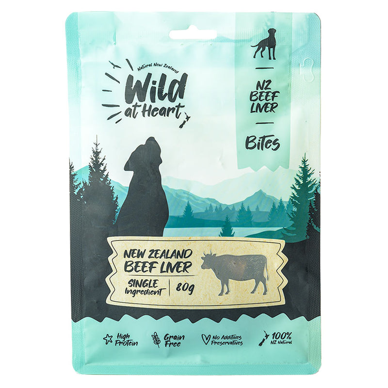 Air Dried Dog Treat New Zealand Beef Liver Bites | Wild at Heart