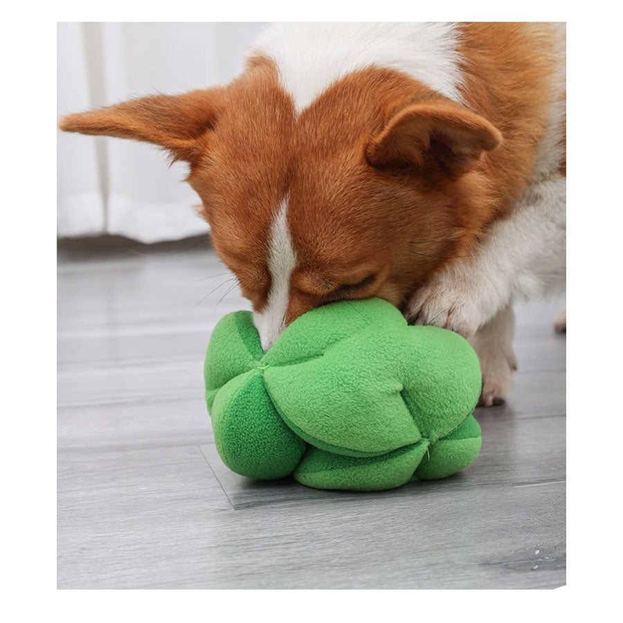 Broccoli design dog snuffle toy