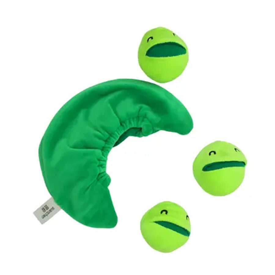 Green Peas in a Pod Hide and Seek Dog Plush Toy