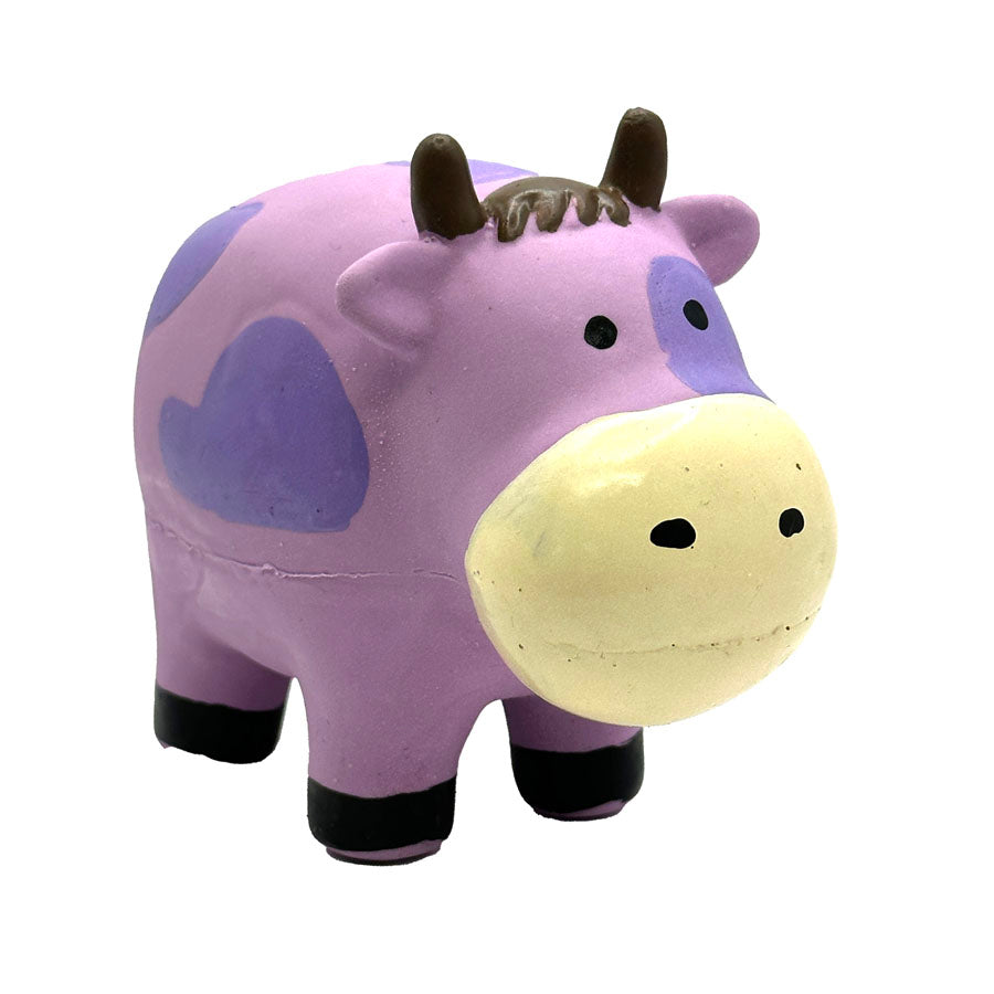 Rubber cow sales dog toy