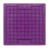 A purple square rubber mat that has small squares inside.