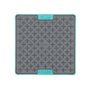 A turquoise square hard case rubber mat with plus signs inside.