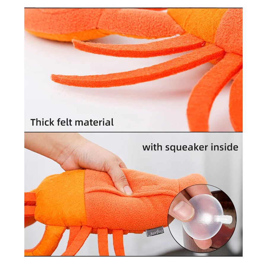 Lobster design dog snuffle toy