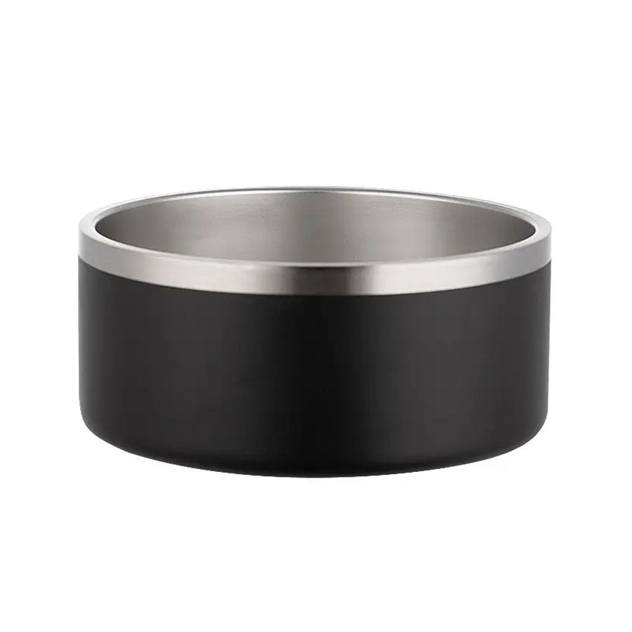 Stainless Double Wall Dog Bowl with Rubber Base