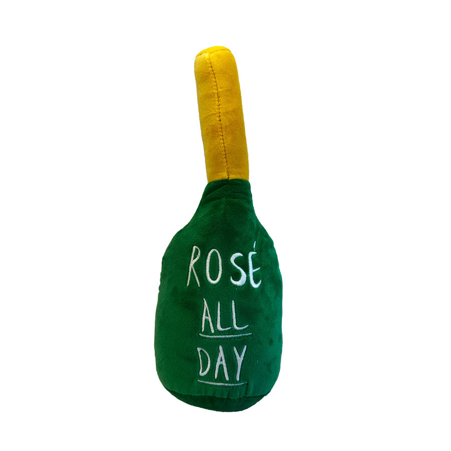 Champagne bottle themed plush dog toy Teddys Champagne bottle themed plush dog toy Teddys