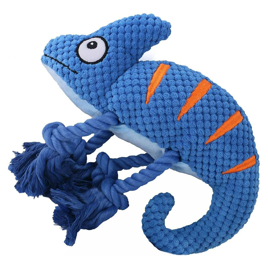 Plush Rope Chameleon Themed Plush Rope Dog Toy – Teddys