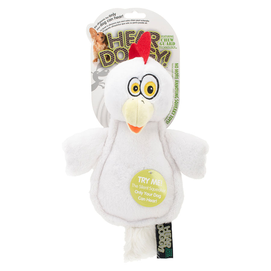 Hear Doggy! Chicken Ultrasonic Silent Squeak Dog Toy