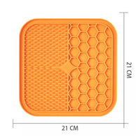 Honey comb pattern themed dog silicone lick mat