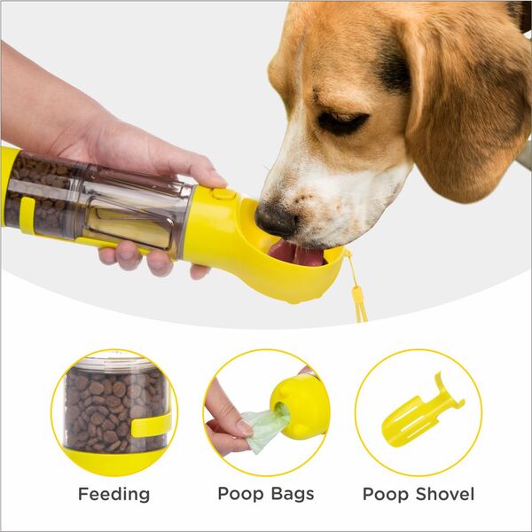 Multi-functional Dog Drink Bottle, Feeder and Bags