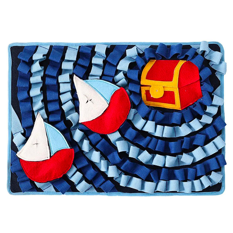 Ocean sailing themed dog snuffle mat