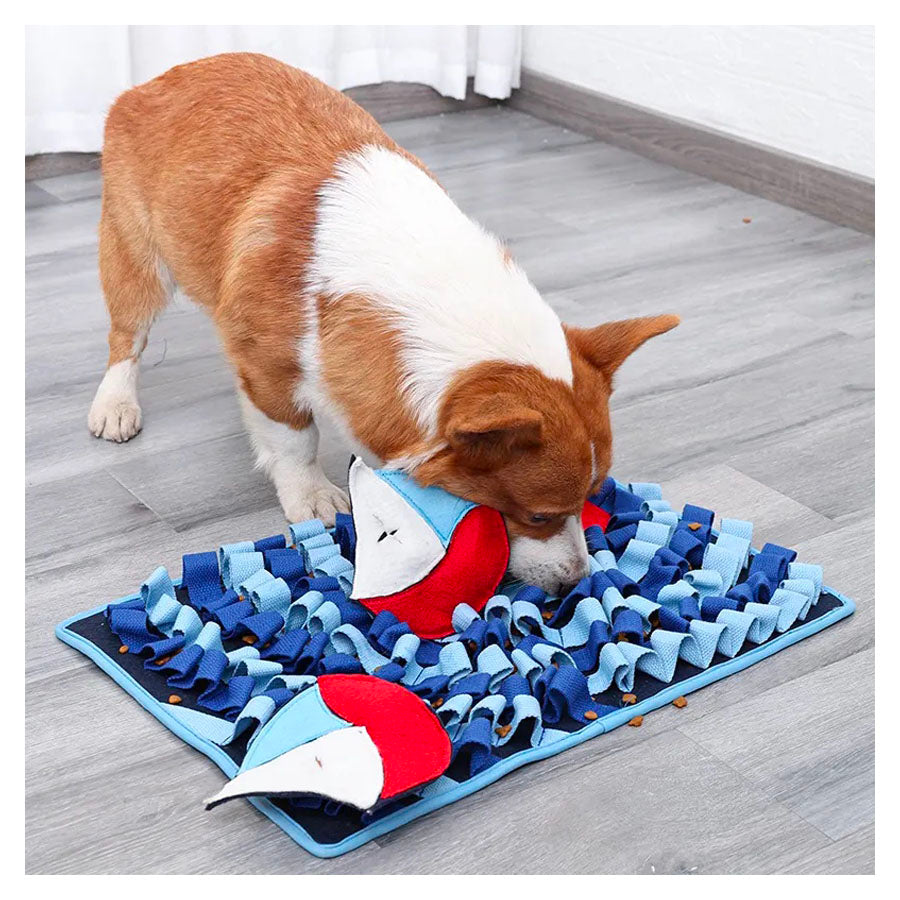 Ocean sailing themed dog snuffle mat