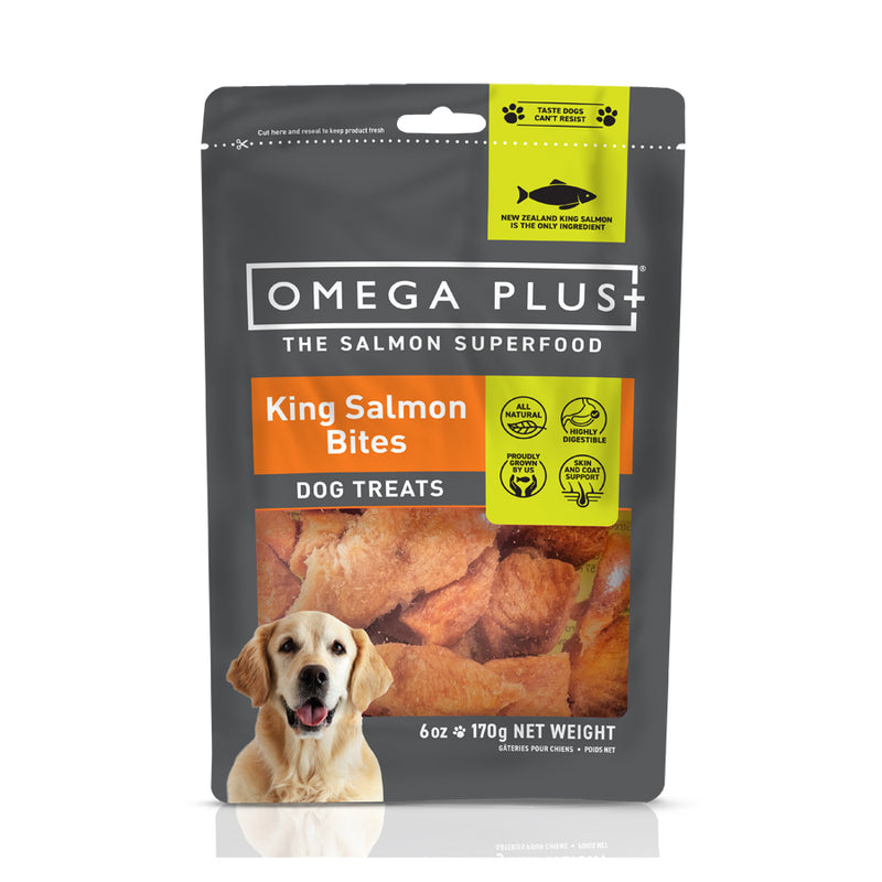 Omega Plus King Salmon Bites Dog Treats 170g