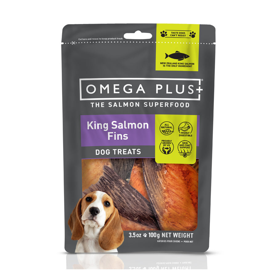 Omega Plus King Salmon Fins Dog Treats 100g