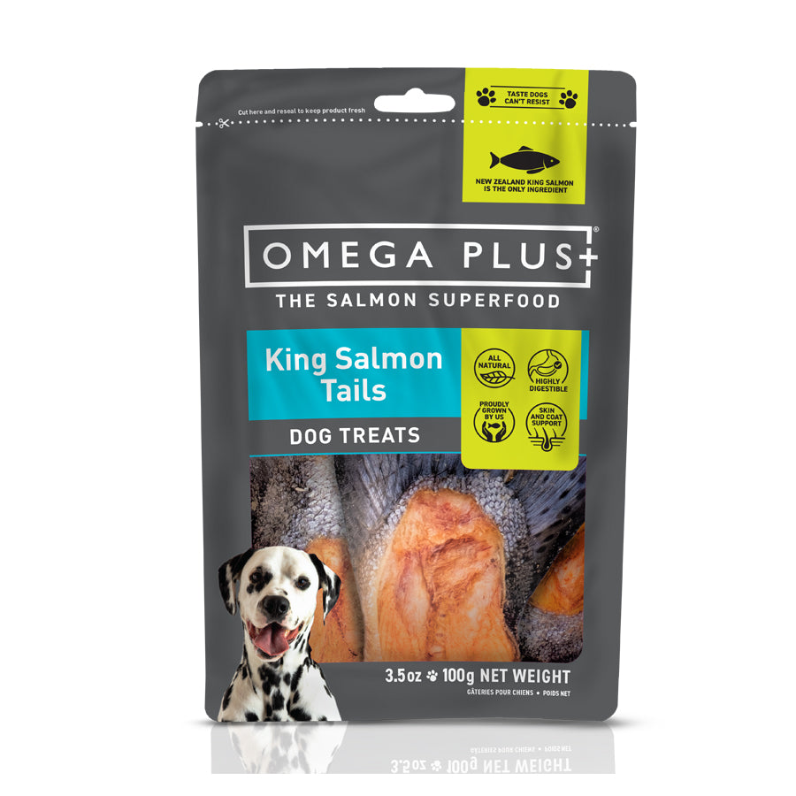 Omega Plus King Salmon Tails Dog Treats 100g