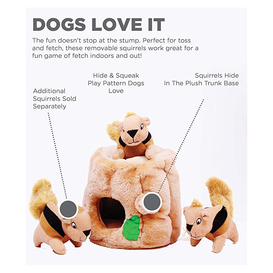 Outward Hound Hide A Squirrel Plush Dog Toy Puzzle – Teddys