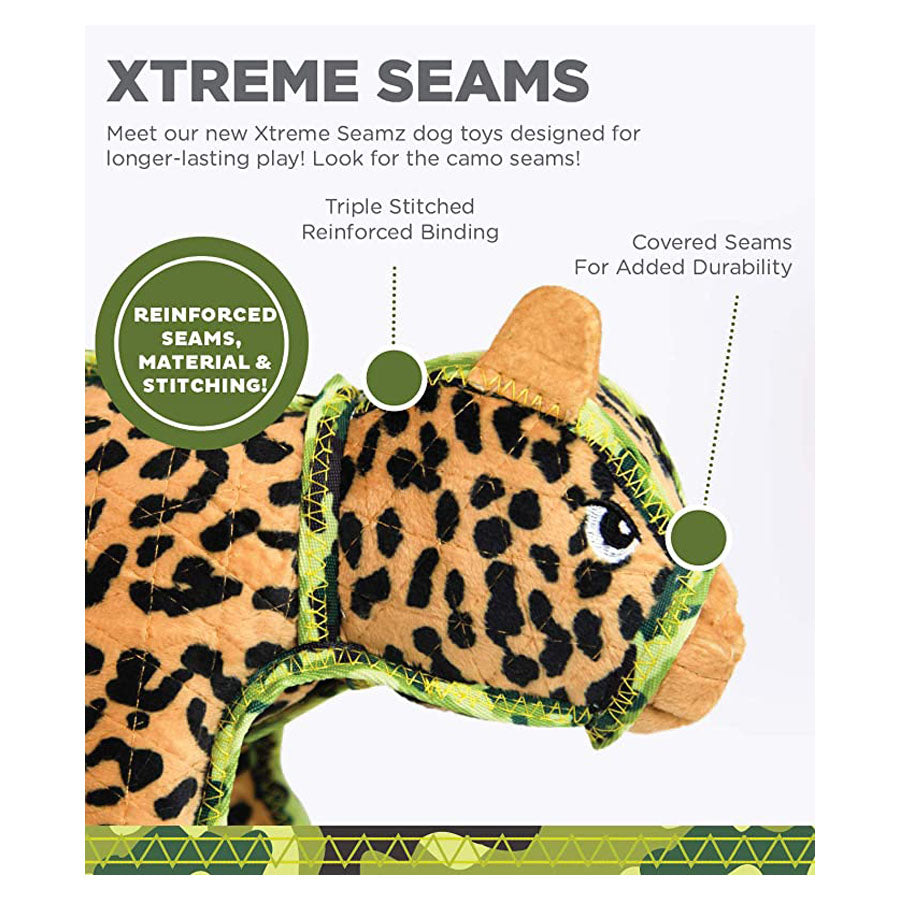 Xtreme Seamz Leopard Reinforced Dog Toy