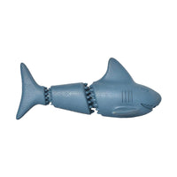 Shark themed flexible dog chew toy