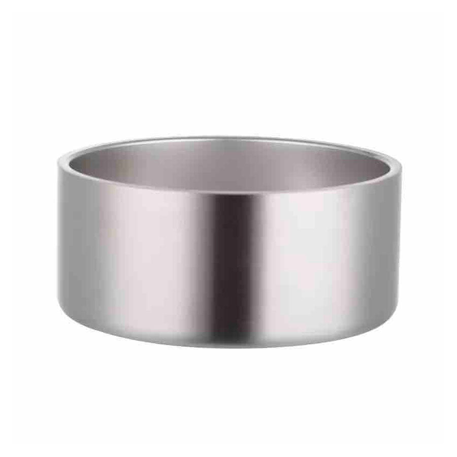 Stainless Double Wall Dog Bowl with Rubber Base
