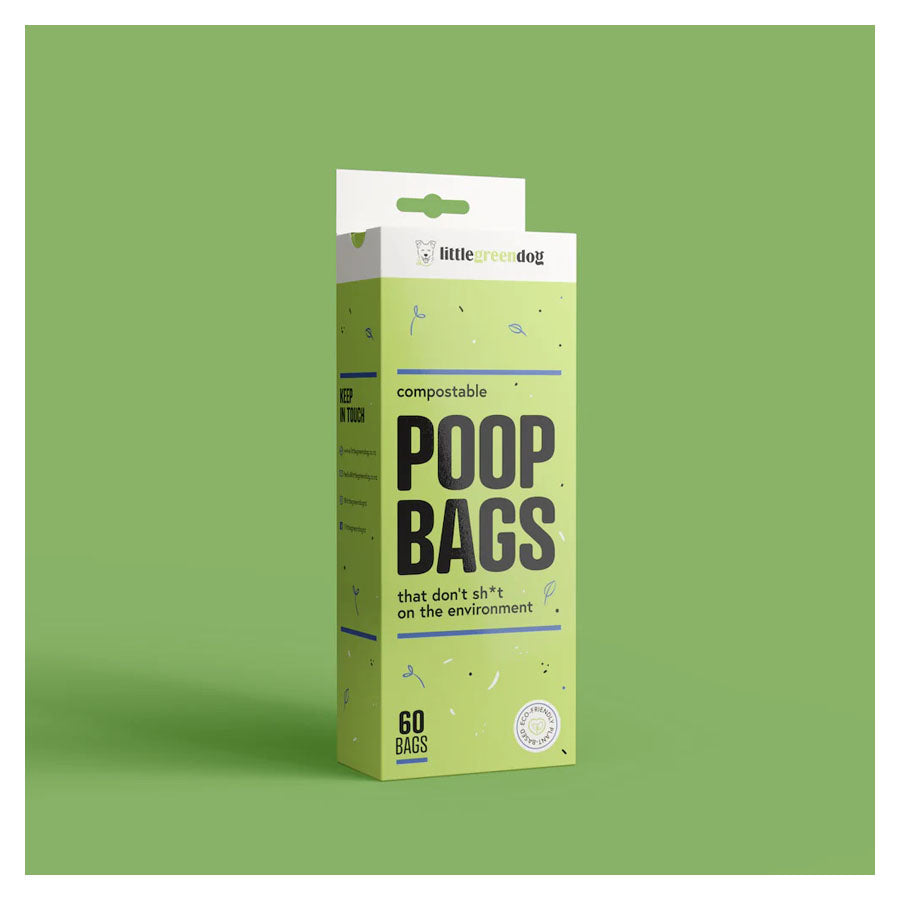 Little Green Dog Compostable Poop Bags 60 Pack