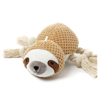 Sloth Themed Plush Rope Dog Toy