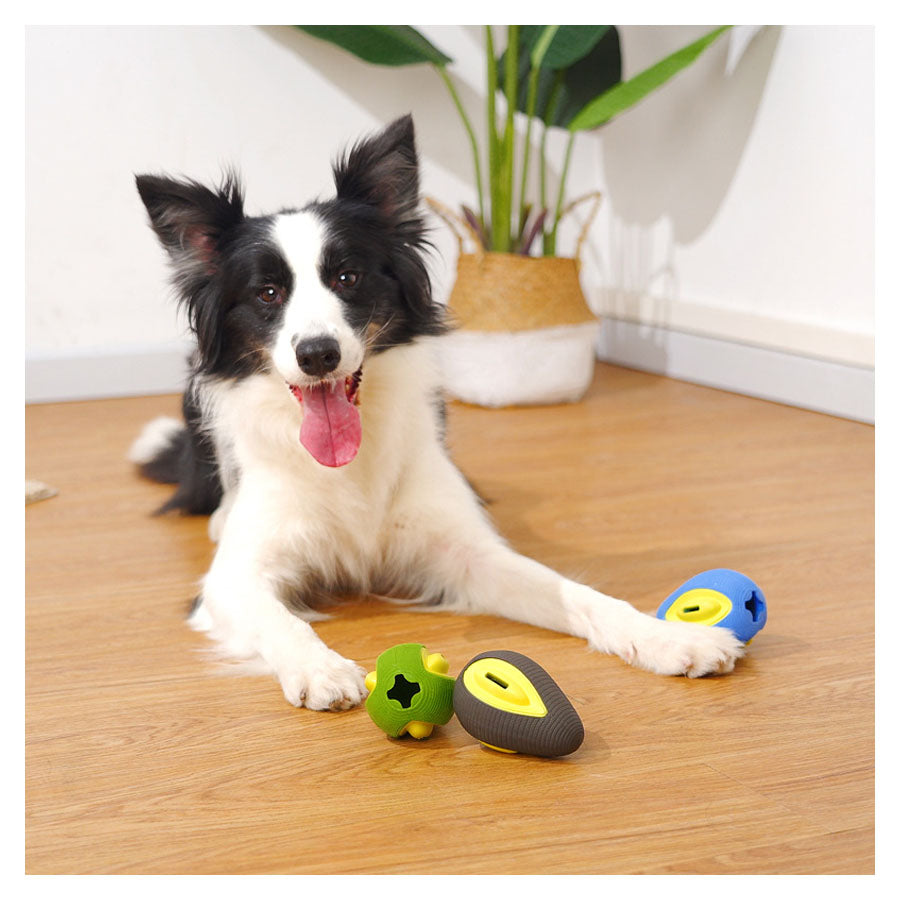 Durable Treat Dispensing Avocado Dog Toy